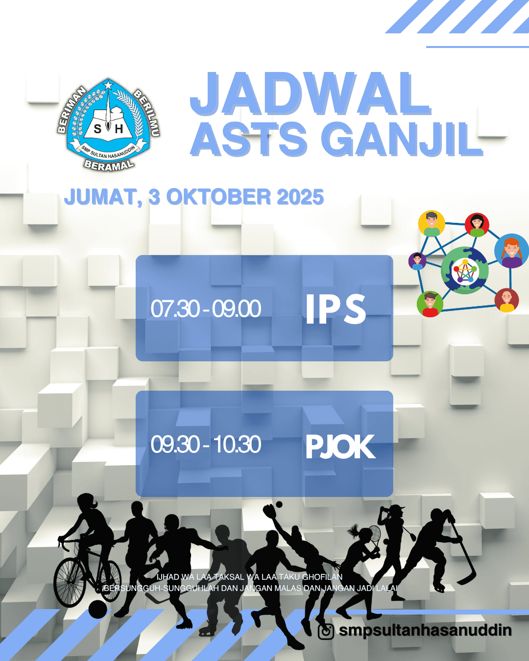 SMP Sultan Hasanuddin Terapkan Ujian Hybrid ASTS Ganjil 2025: Kombinasi CBT Smartphone & Esai Kertas