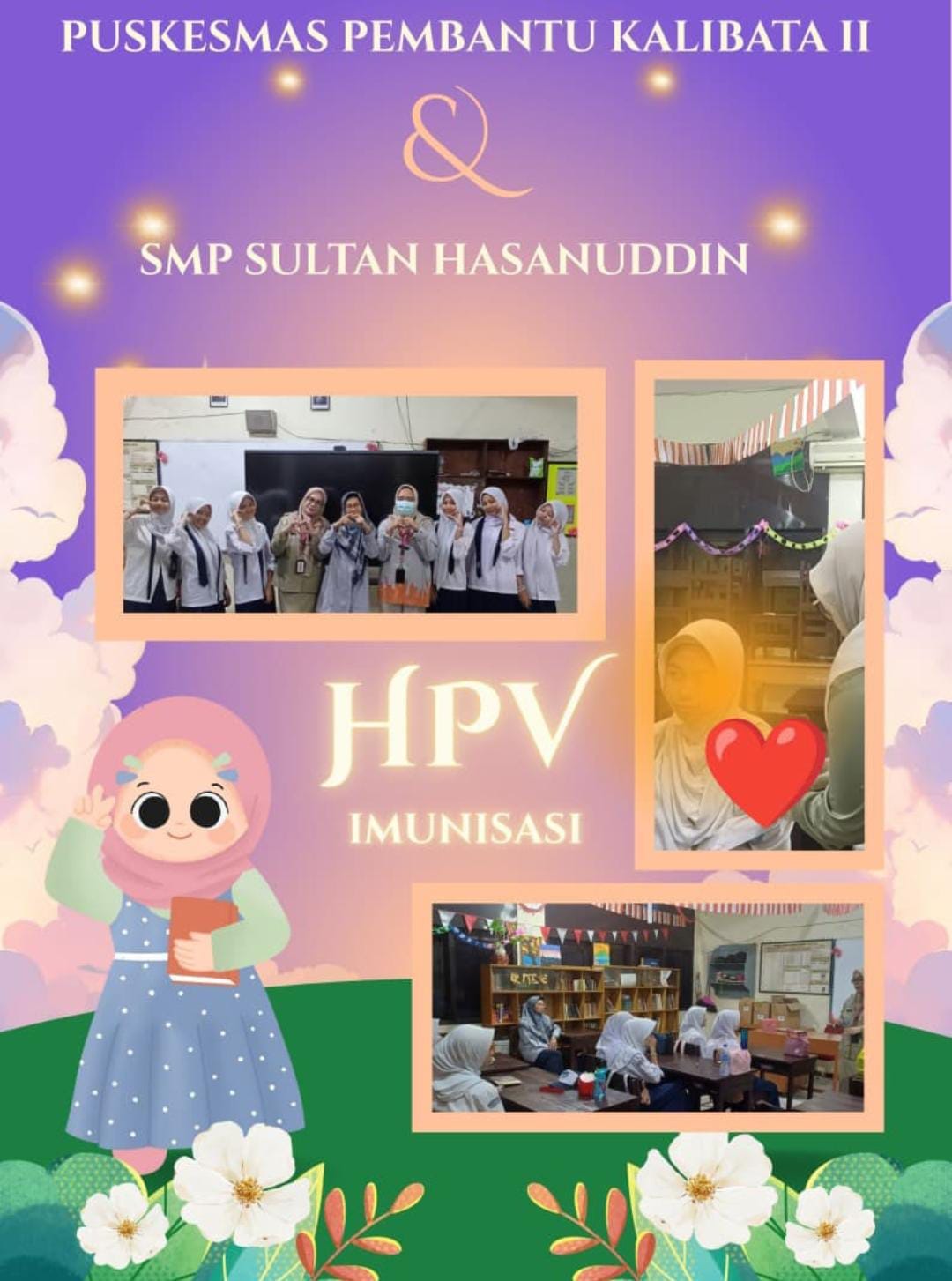 Imunisasi HPV Siswi Bersama Puskesmas Pembantu Kalibata II